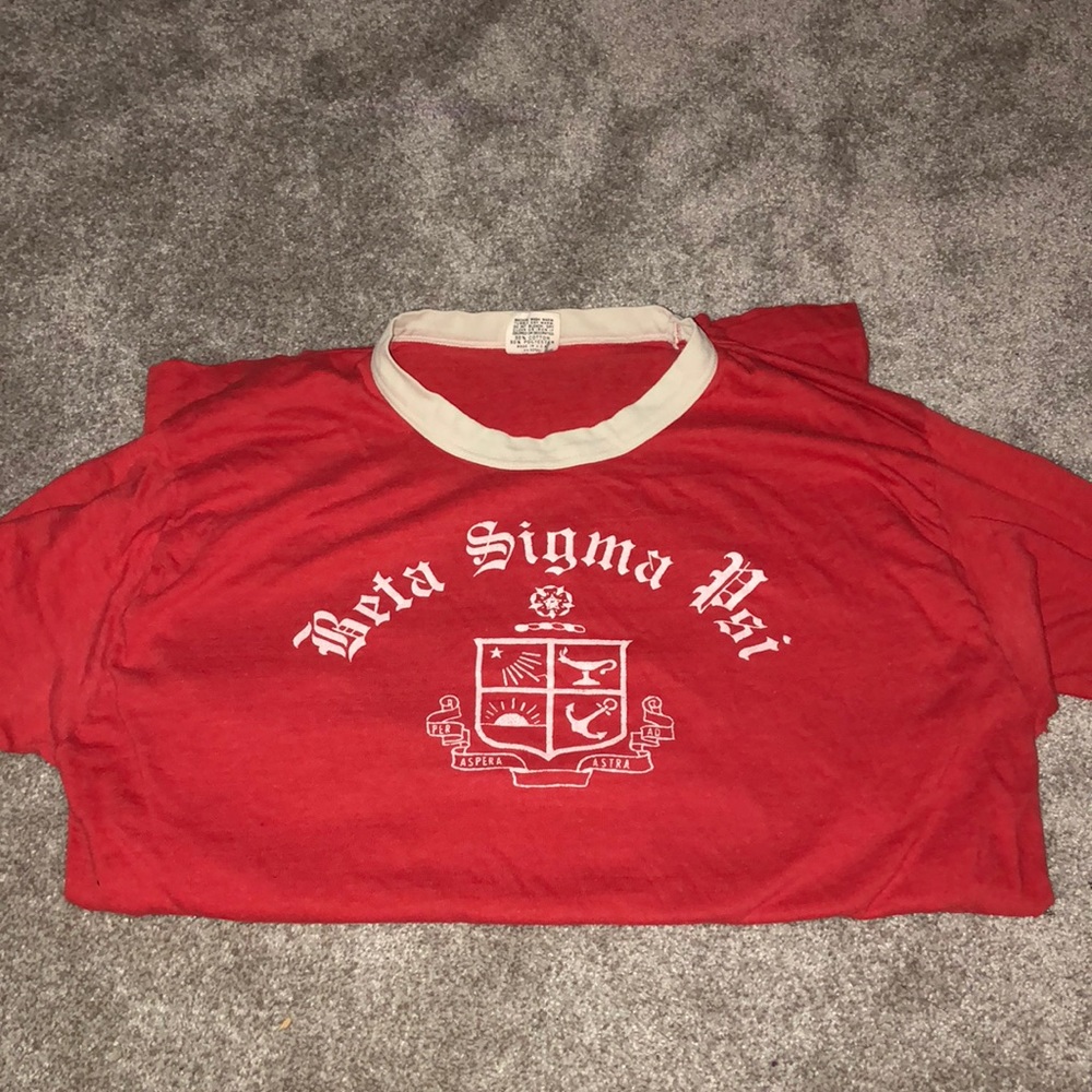 vintage beta sigma psi ringer tee